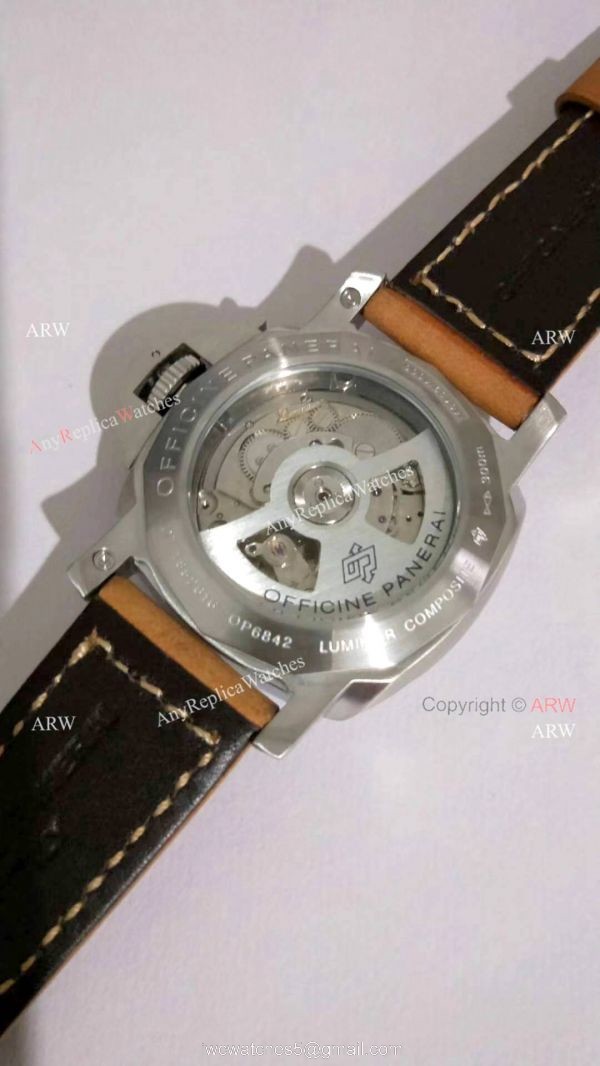 Replica Officine Panerai Pam1312 Luminor Marina Watch Black Dial 44mm 3