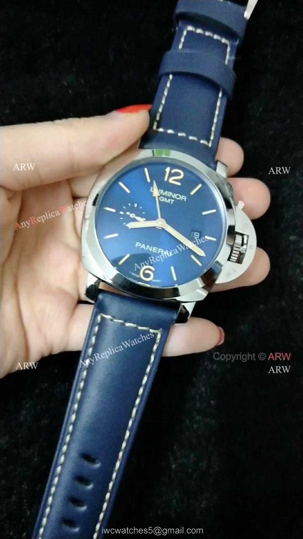 Buy Replica Luminor GMT Limited Edition Blue Face PAM 688 Watch 3