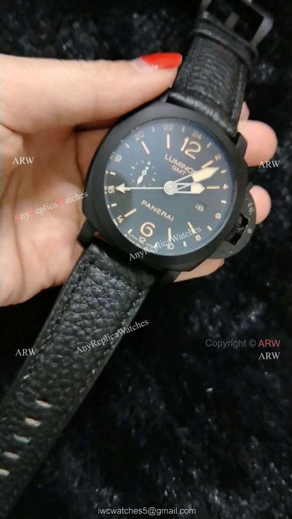 Fake Panerai Luminor GMT Pam531 Watch All Black Panerai Watch 3