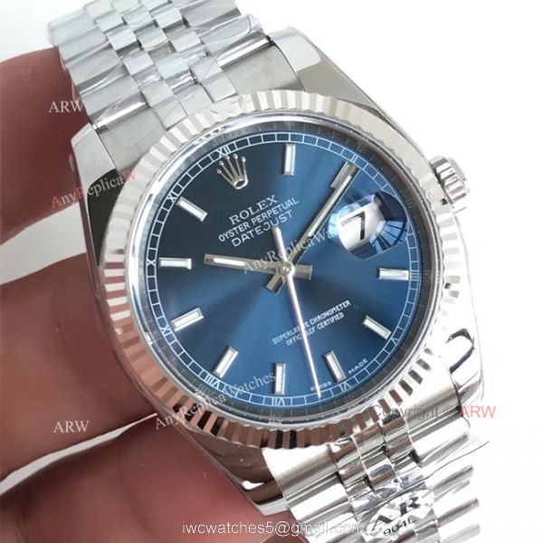 AR Factory V2 Rolex Datejust 36 MM Blue Dial Jubilee Watch Rolex ?r SWISS 3135 MOVEMENT 3