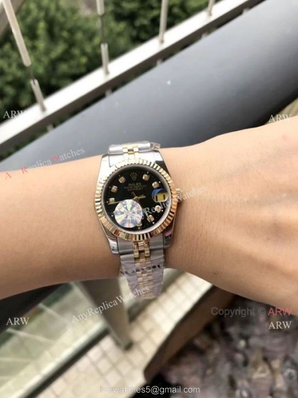 Rolex 16233 Fake Datejust 2-Tone Diamond markers Watch 31mm 3