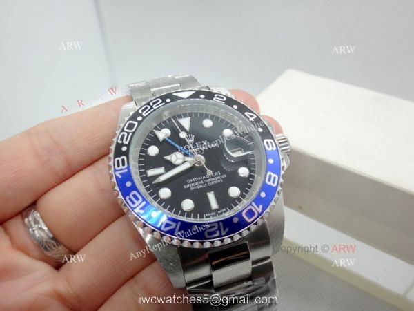 Copy Rolex GMT Master ii BlueBlack Bezel 40mm Mans Watch 3