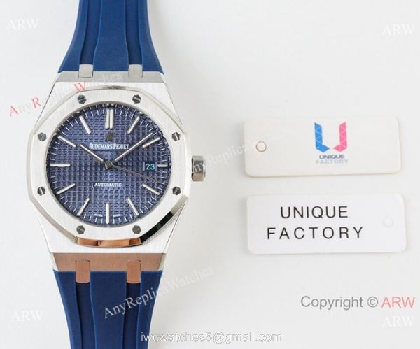 Copy Audemars Piguet Royal Oak 41mm Watches Blue Dial Deployment Clasp 3