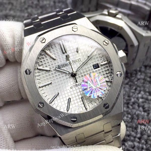 AAA Quality Audemars Piguet Royal Oak Stainless Steel Watches Silver Dial 3