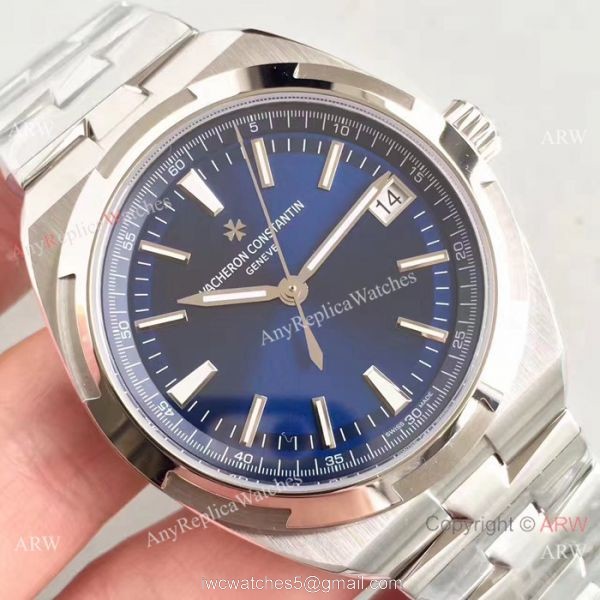 Vacheron Constantin Geneve Fake Watch Overseas &8216;Simple Date Blue Dial 3