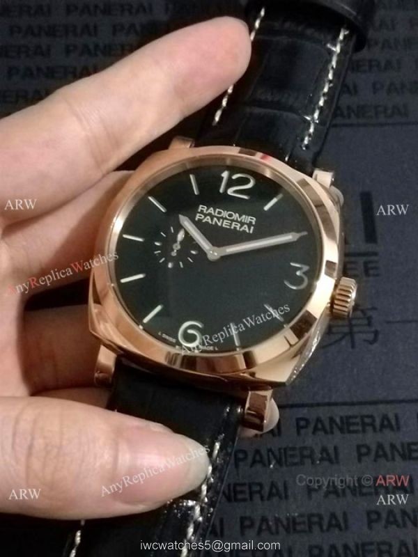Copy Panerai Radiomir Rose Gold 44mm Watch Best Quality 3
