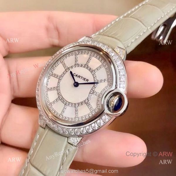 AAA Quality Cartier Ballon Bleu de 36mm Watch Diamond Case 3