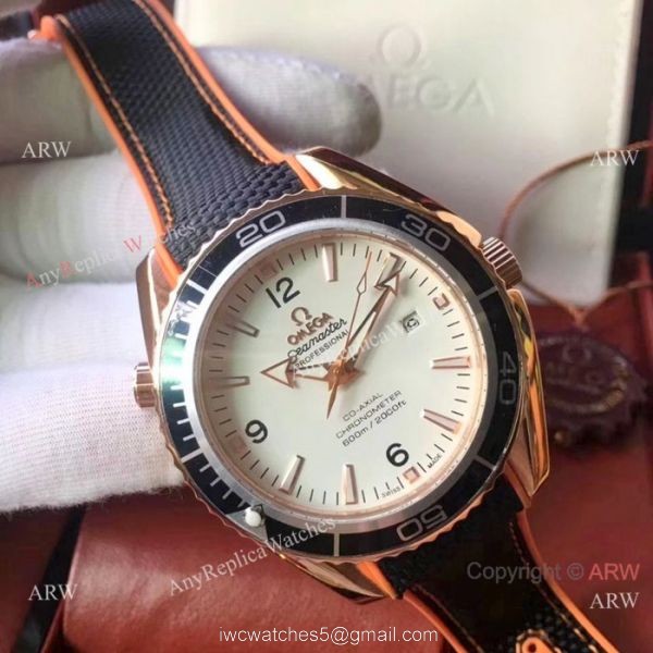 Omega Seamaster Planet Ocean Men Watches Rose Gold Omega Clone Watch 3