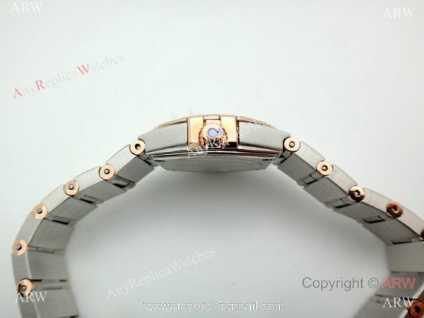 Omega Constellation Two Tone Rose Gold Sky Moon Dial Watch 3