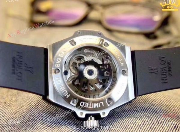 Hublot Big Bang Automatic Watch Replica SS Skeleton Dial 3