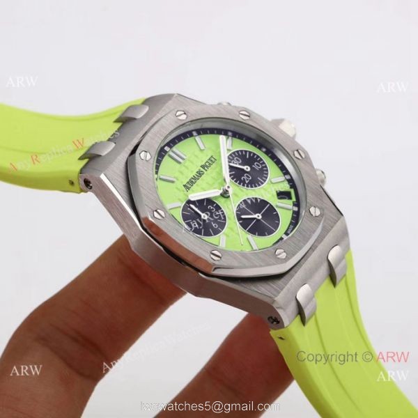 Audemars Piguet Knock off Watches / Women Size / Royal Oak offshore SS Green Dial 3