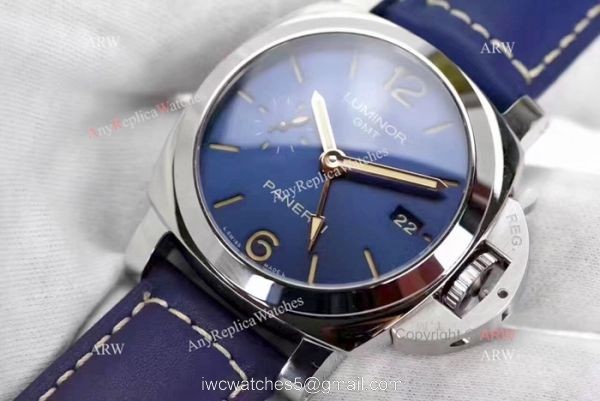 Swiss Replica Panerai Luminor GMT Limited Edition SS Blue Watch PAM 688 3