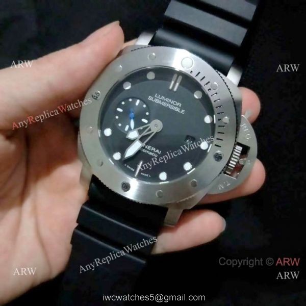 New Copy Panerai Luminor Submersible SS Black Dial Watch PAM1305 3