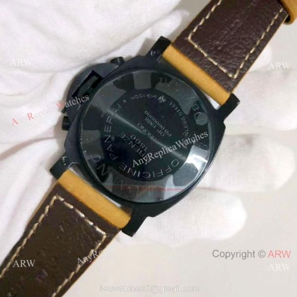 Panerai Luminor Flyback Chronograph Copy Watch Black Case 3