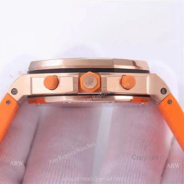 Audemars Piguet Royal Oak Offshore Copy Watches SS Orange Strap 3