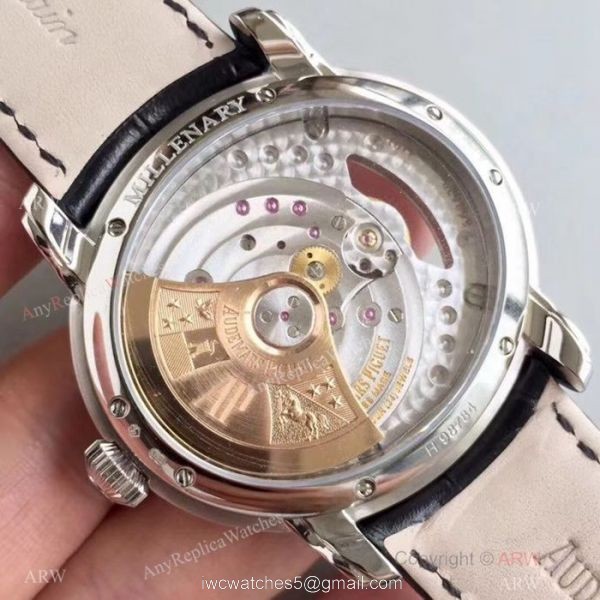Swiss Replica Audemars Piguet Royal Millenary Cal.4101 SS Skeleton Dial Watch 3