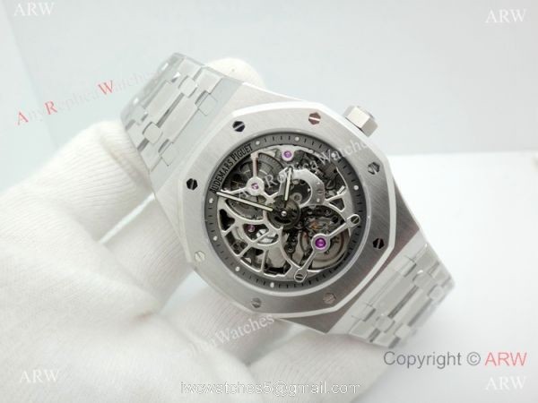 Audemars Piguet Royal Oak Extra-thin Openworked Swiss 2924 Watch 1:1 Replica 3