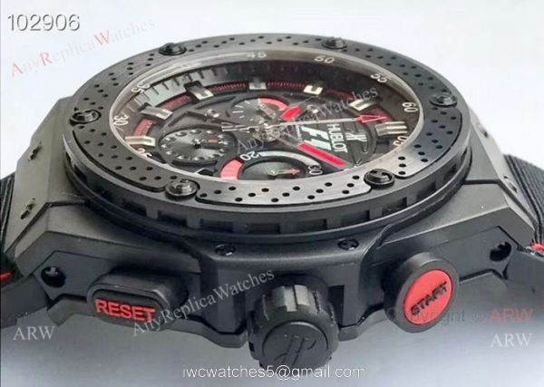 Swiss 7750 Replica Hublot F1 Replica King Power Black Case Watch Sapphire Crystal 3