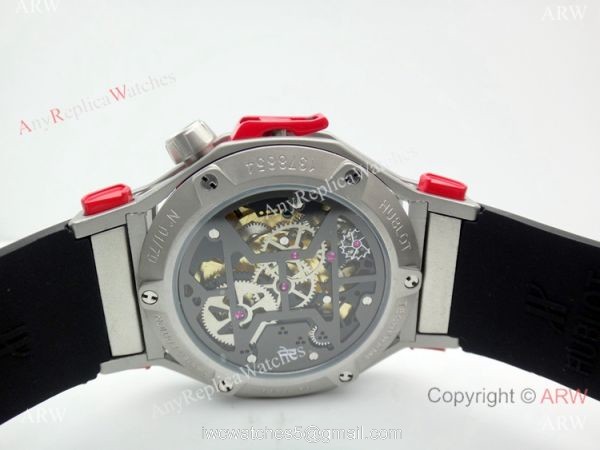 Fake Hublot Techframe Ferrari Tourbillon Titanium Watches 40mm 3
