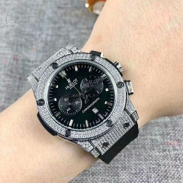 High Quality Hublot Big Bang Ice Out Chronograph Watch 41mm 3