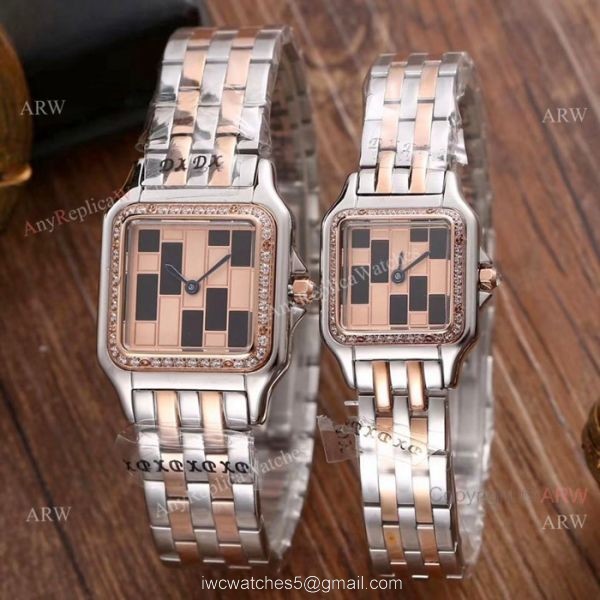 New Fake Cartier Panthere Limited Edition Watches Two Tone Rose Gold 3