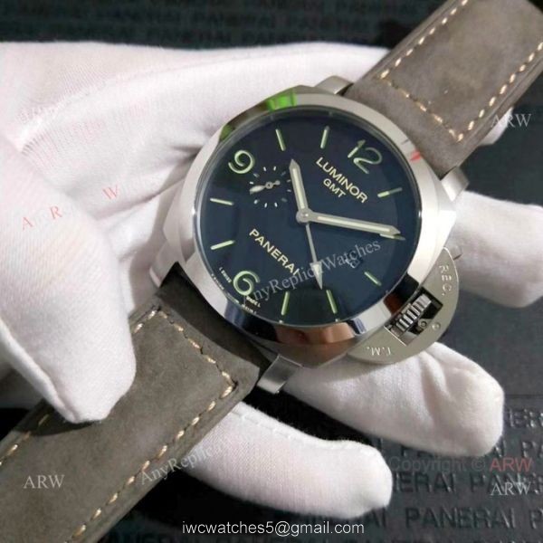 Copy Panerai LUMINOR GMT SS Green Markers Watch Pam320 3