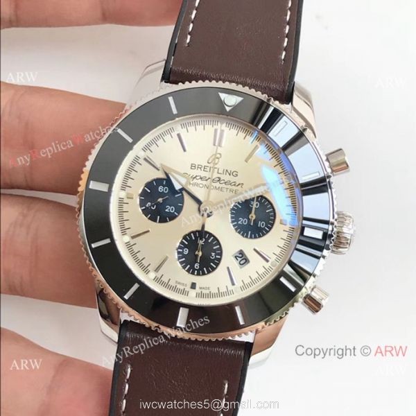 Replica Breitling Superocean Heritage II B01 Watch Stainless Steel Silver Dial 3