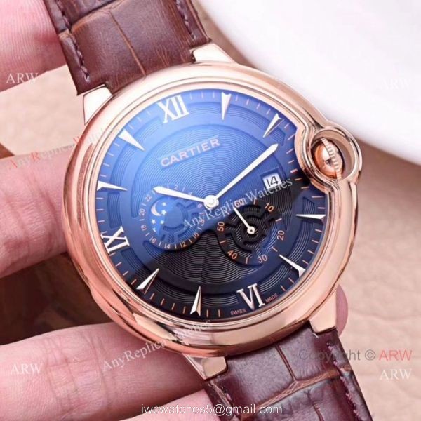 New Style Rose Gold Cartier Ballon Bleu De Moon Phase Automatic Watch 3