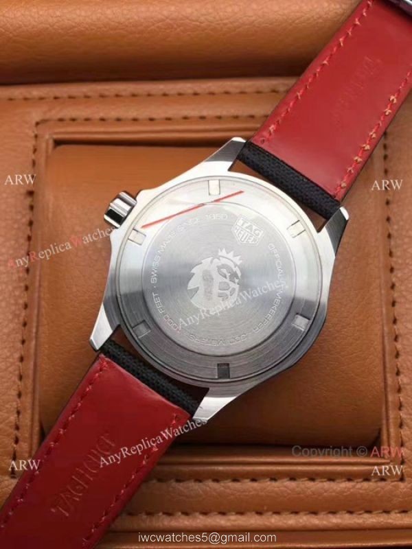 AAA Quality TAG Heuer Match Timer Watches Silver Face Black Leather 3