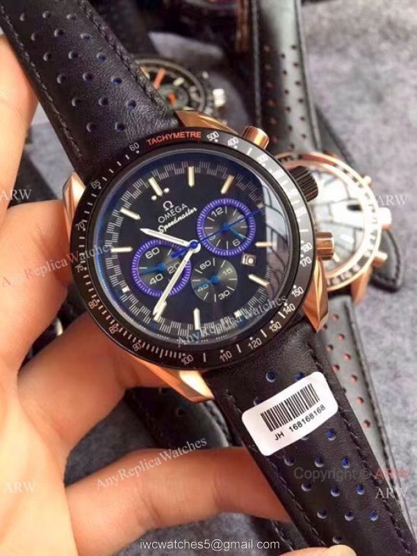 AAA Quality Omega Dark Side Of The Moon Copy Watches Rose Gold Black Dial 3