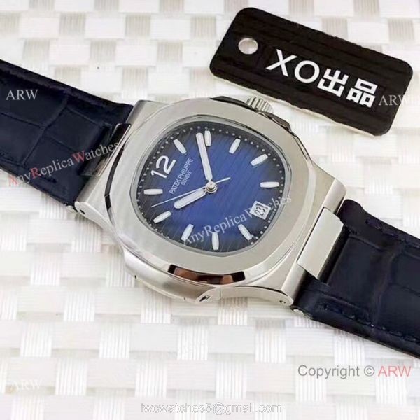 Copy Patek Philippe Automatic Nautilus Wristwatch SS Gray Dial 3