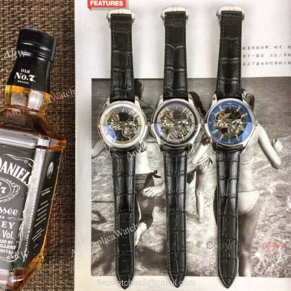 New Style Replica Omega Skeleton Watches Silver Case 42mm 3