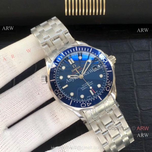 Omega Seamaster James Bond Omega Clone Watch Blue rubber Band 3