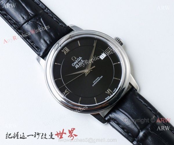 Highest Quality Copy Omega De Ville Swiss 2824 Watch SS Blue Dial 3