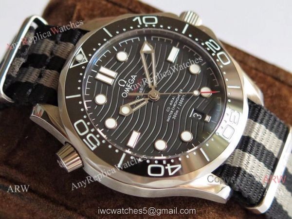 (OM)Swiss Omega Seamaster Diver 300m Nylon Band watch Omega 8800 Movement 3