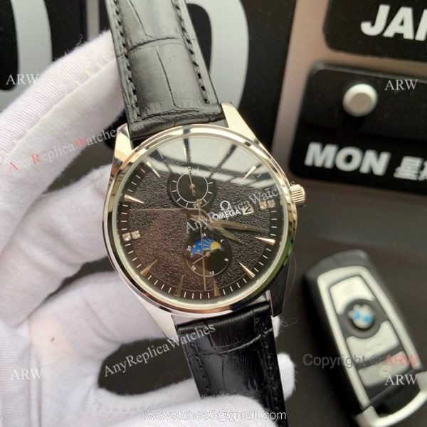 High Quality Omega Moon phase 43mm watch Gray Dial Fully Automatic Movement 3