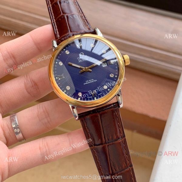 New Style Omega DeVille Automatic Watches Two Tone White Face 3