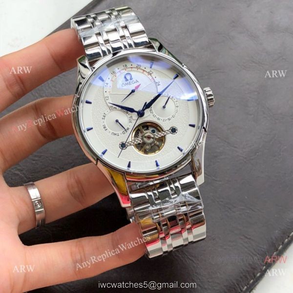 Best Quality Omega Tourbillon Rose Gold Watch Men Size 3