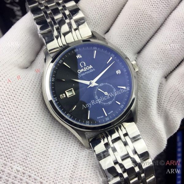 New Copy Omega seamaster Automatic watches Two Tone Black 3