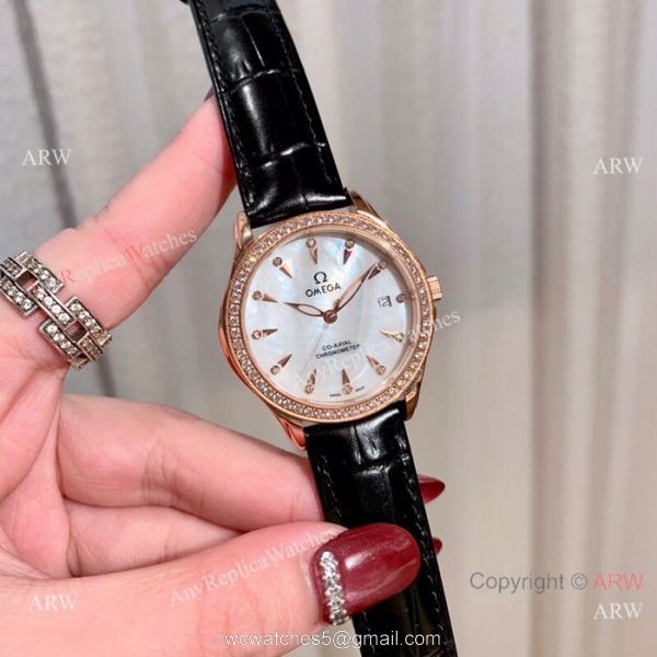 Omega DeVille Co-Axial Cscapement 34mm Watches Rose Gold Case 3