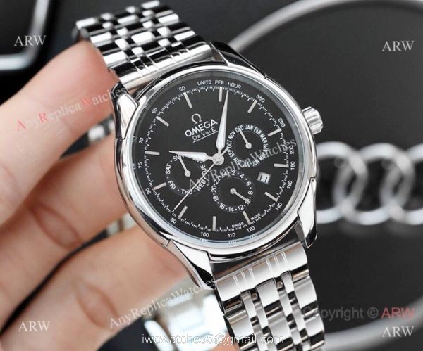 Omega De Ville Complications Omega Watch White Face Two Tone Rose Gold 41mm 3