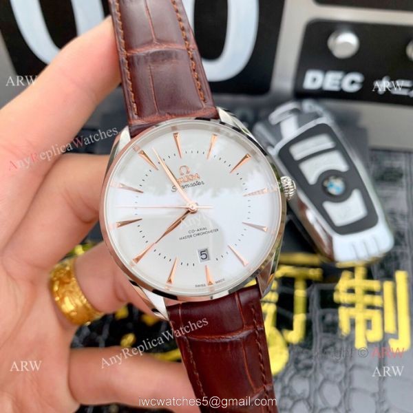 Swiss 8807 Omega Seamaster Edizione Venezia Replica Watches Rose Gold 3