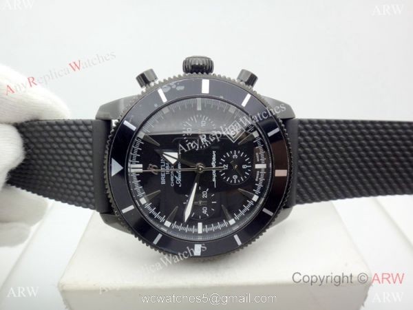 Solid Black Breitling Superocean Heritage II Replica Watches 3