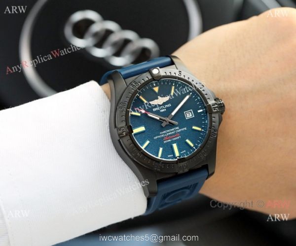 Clone Breitling Avenger II Seawolf Watch All Black w/ Yellow Hand 3