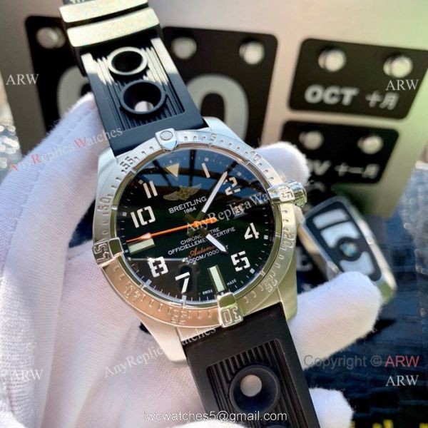 Copy Breitling Avenger II Seawolf Watches Black Dial w Blue hand 3