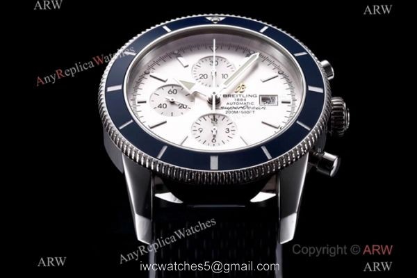 Swiss Breitling Superocean Heritage Asia 7750 Watch Blue Ceramic bezel 3