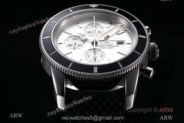 Swiss Grade Breitling Superocean Heritage Copy Watch SS White Dial 3