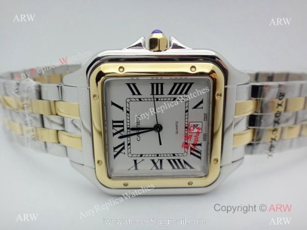Panthere De Cartier Silver Dial Two Tone Men Watch 38mm 3
