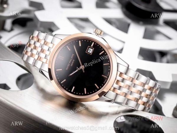 Fake Patek Philippe Calatrava White Dial Stainless Steel Watches 42mm 3