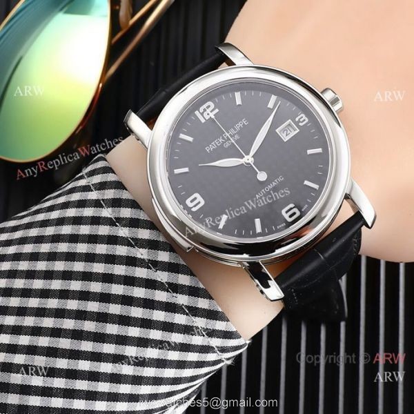 New Style Patek Philippe Calatrava Gray Dial Rose Gold Watches 3